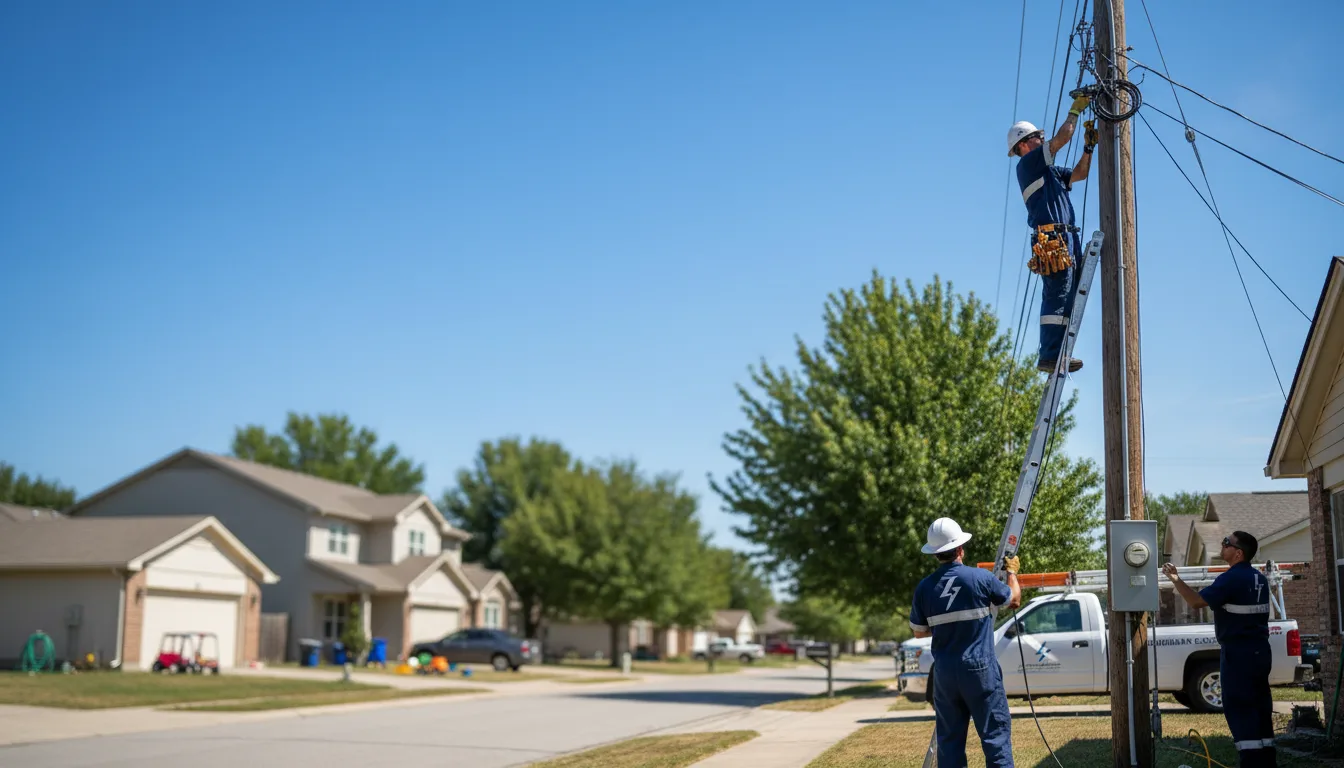 Residential electrician providing installation services in Cumby, TX